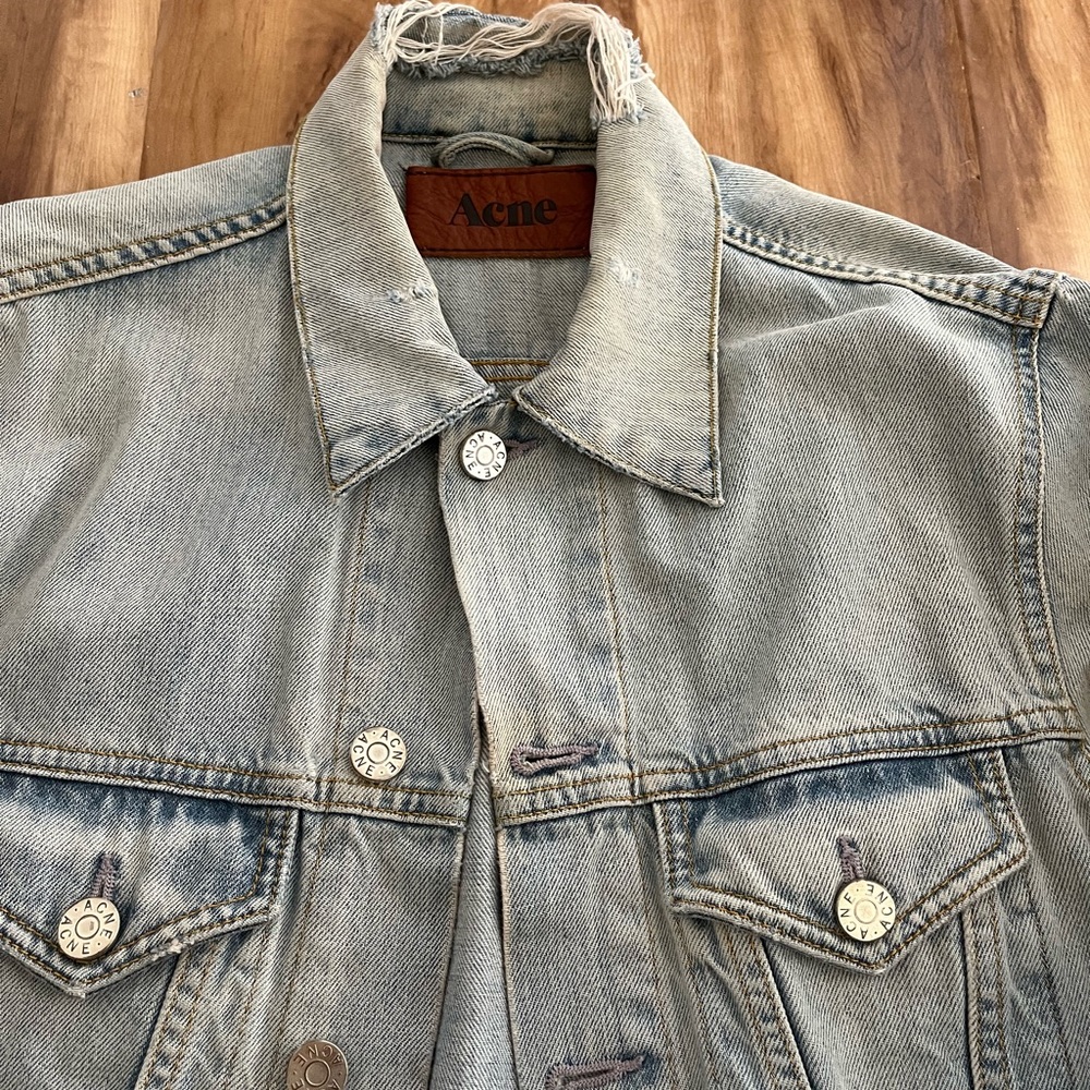 ACNE STUDIOS DENIM DISTRESSED JACKET